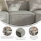 Flash Furniture Bridgetown Luxury Modular Sectional Sofa, Armless Center Seat, Gray IS-IT2231-MC-GRY-GG - alternate 8